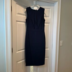 Reiss Navy Sleeveless Midi Dress